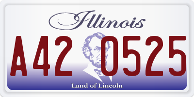 IL license plate A420525