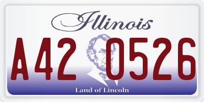 IL license plate A420526