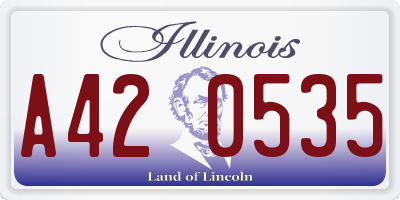 IL license plate A420535