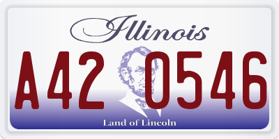 IL license plate A420546