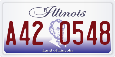 IL license plate A420548