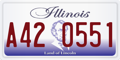 IL license plate A420551