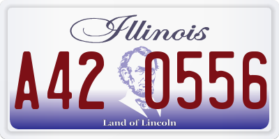 IL license plate A420556