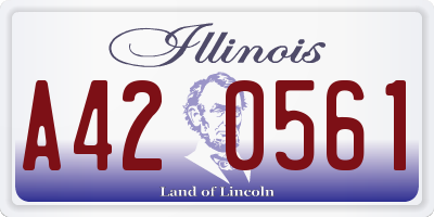 IL license plate A420561
