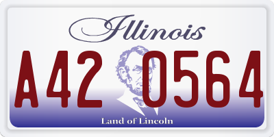 IL license plate A420564