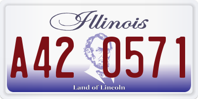 IL license plate A420571