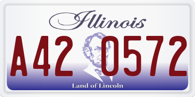 IL license plate A420572