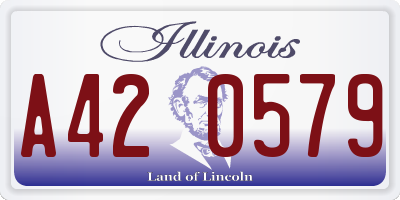 IL license plate A420579