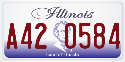 IL license plate A420584