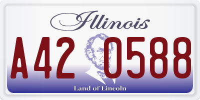 IL license plate A420588