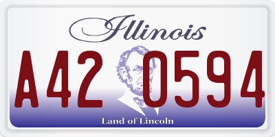 IL license plate A420594
