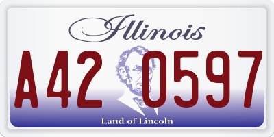IL license plate A420597