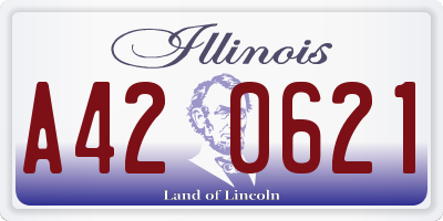 IL license plate A420621