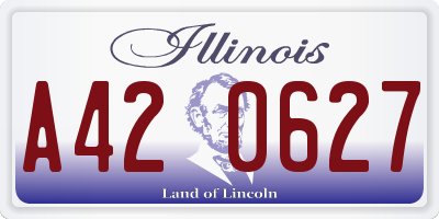 IL license plate A420627