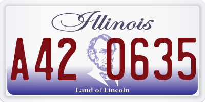 IL license plate A420635