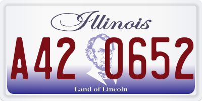 IL license plate A420652