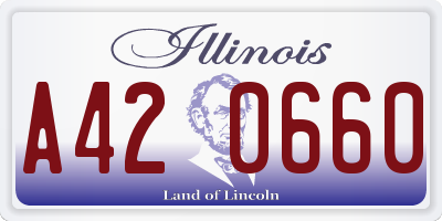 IL license plate A420660