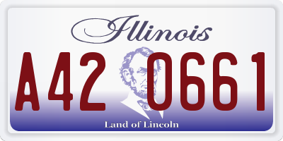 IL license plate A420661