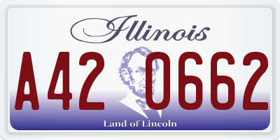IL license plate A420662