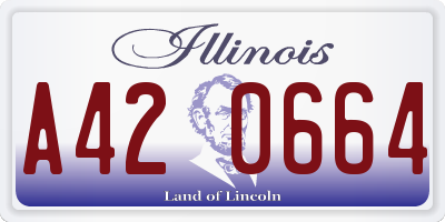 IL license plate A420664