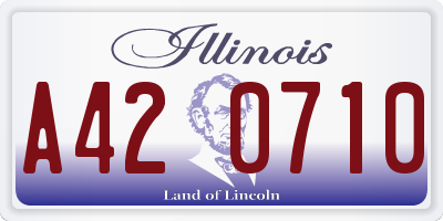 IL license plate A420710