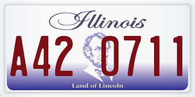 IL license plate A420711