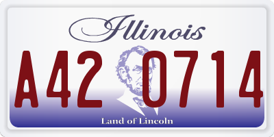 IL license plate A420714