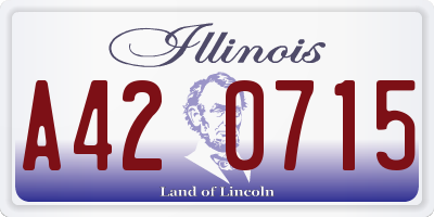 IL license plate A420715