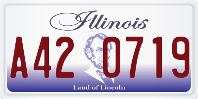 IL license plate A420719