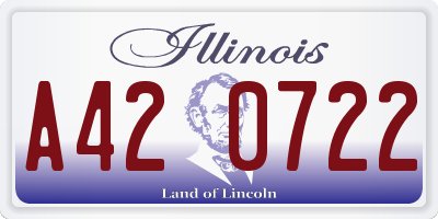 IL license plate A420722