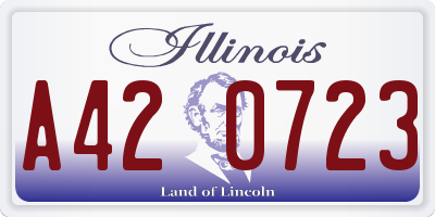 IL license plate A420723
