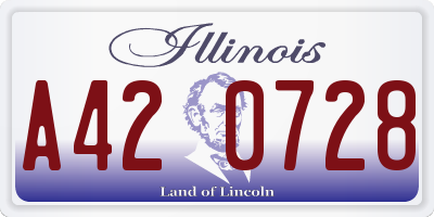 IL license plate A420728