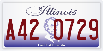 IL license plate A420729