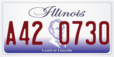 IL license plate A420730