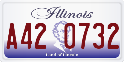 IL license plate A420732