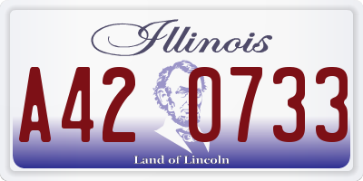 IL license plate A420733