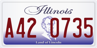 IL license plate A420735
