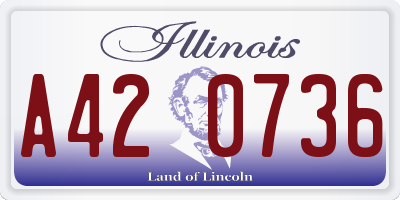 IL license plate A420736