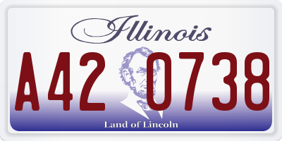 IL license plate A420738