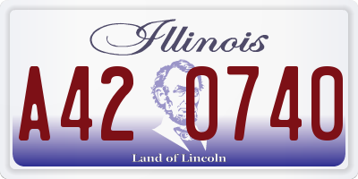 IL license plate A420740