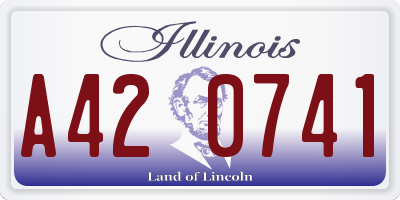 IL license plate A420741