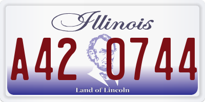 IL license plate A420744