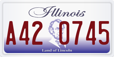 IL license plate A420745