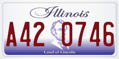 IL license plate A420746