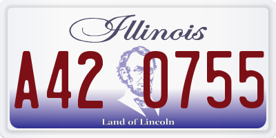 IL license plate A420755