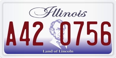 IL license plate A420756