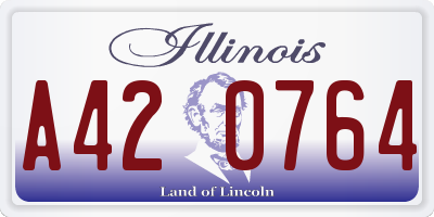IL license plate A420764