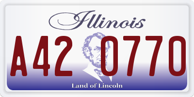 IL license plate A420770