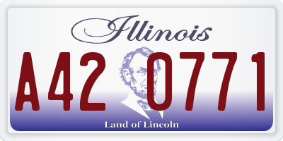 IL license plate A420771