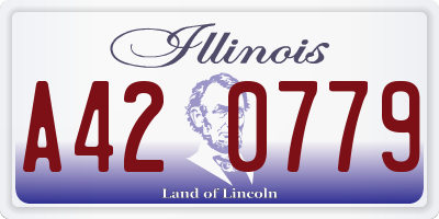IL license plate A420779